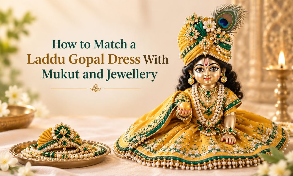 How to Match a Laddu Gopal Dress With Mukut and Jewellery